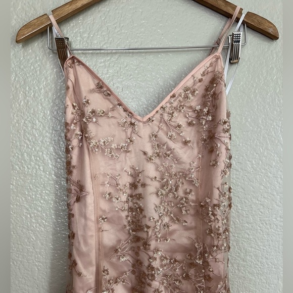 Blush Pink Sequin Backless Maxi Dress - Picture 4 of 10